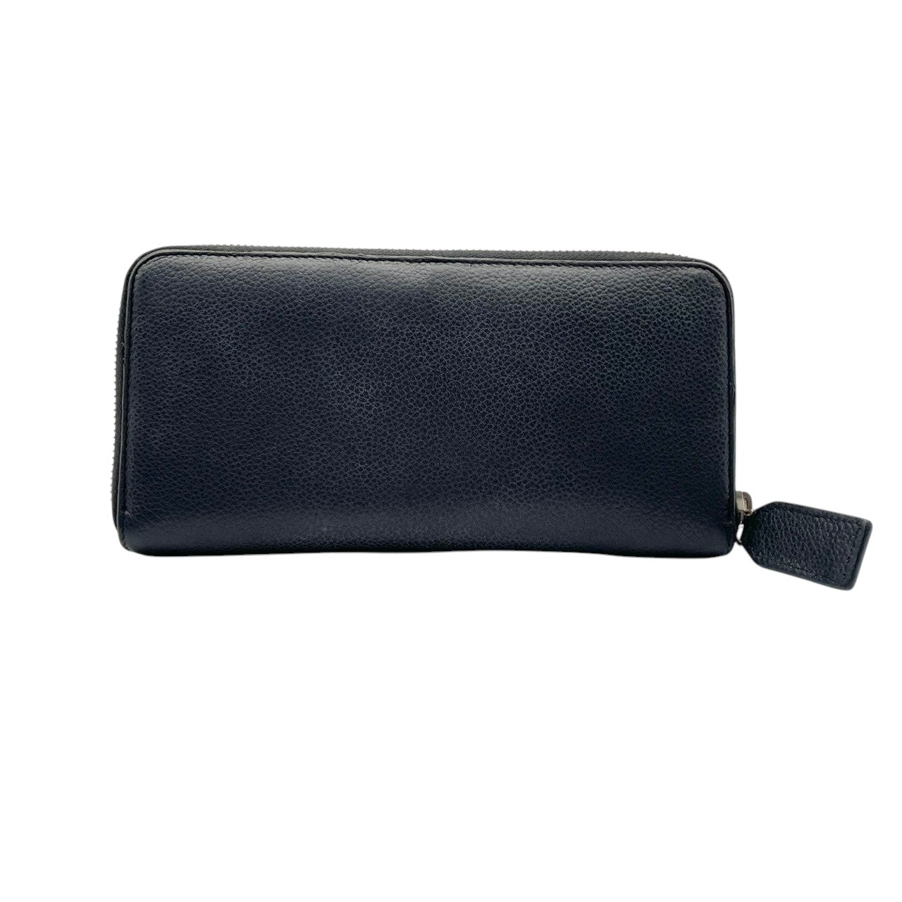 良品 サンローラン SAINT LAURENT 長財布 ロングウォレット ラウンドファスナー レザー ネイビー 紺 YSL ロゴ ユニセックス カジュアル フォーマル クラシック エレガント ビンテージ レトロ 上品 デイリー 通勤 通学 M3