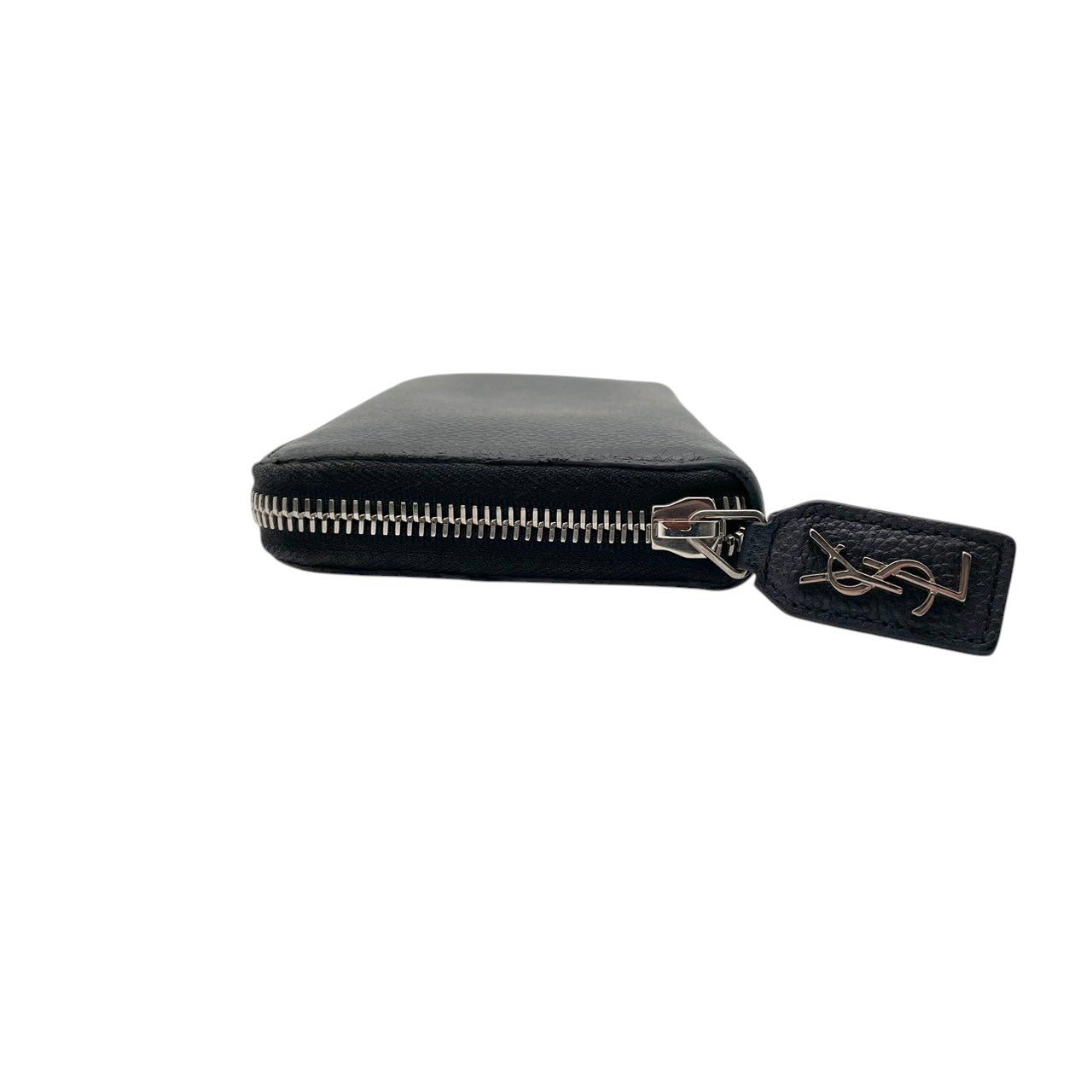 良品 サンローラン SAINT LAURENT 長財布 ロングウォレット ラウンドファスナー レザー ネイビー 紺 YSL ロゴ ユニセックス カジュアル フォーマル クラシック エレガント ビンテージ レトロ 上品 デイリー 通勤 通学 M3