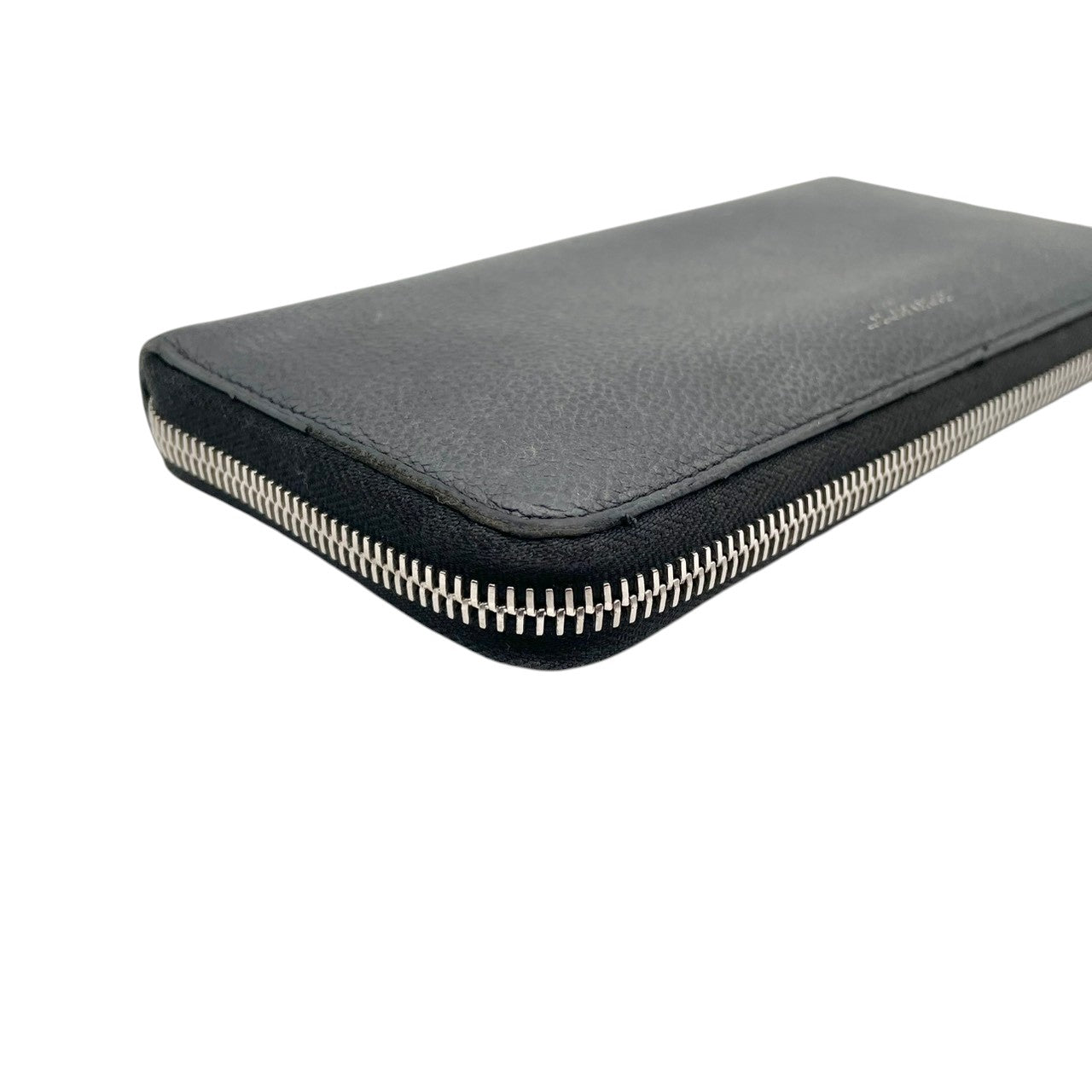 良品 サンローラン SAINT LAURENT 長財布 ロングウォレット ラウンドファスナー レザー ネイビー 紺 YSL ロゴ ユニセックス カジュアル フォーマル クラシック エレガント ビンテージ レトロ 上品 デイリー 通勤 通学 M3