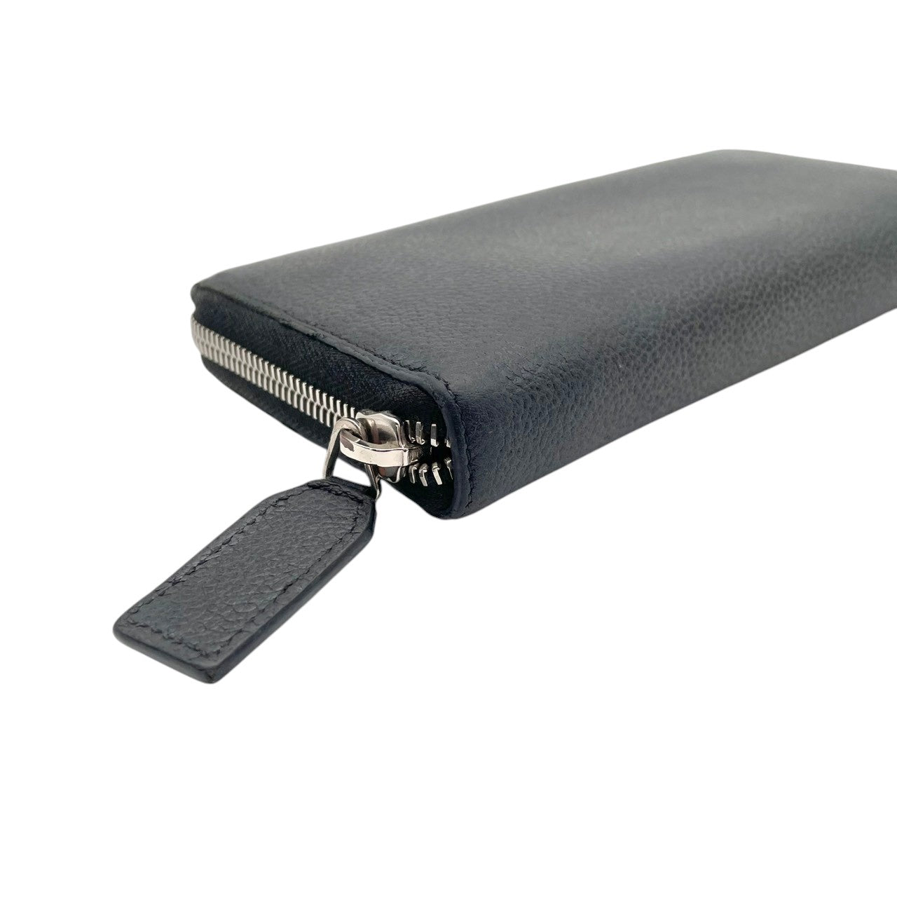 良品 サンローラン SAINT LAURENT 長財布 ロングウォレット ラウンドファスナー レザー ネイビー 紺 YSL ロゴ ユニセックス カジュアル フォーマル クラシック エレガント ビンテージ レトロ 上品 デイリー 通勤 通学 M3