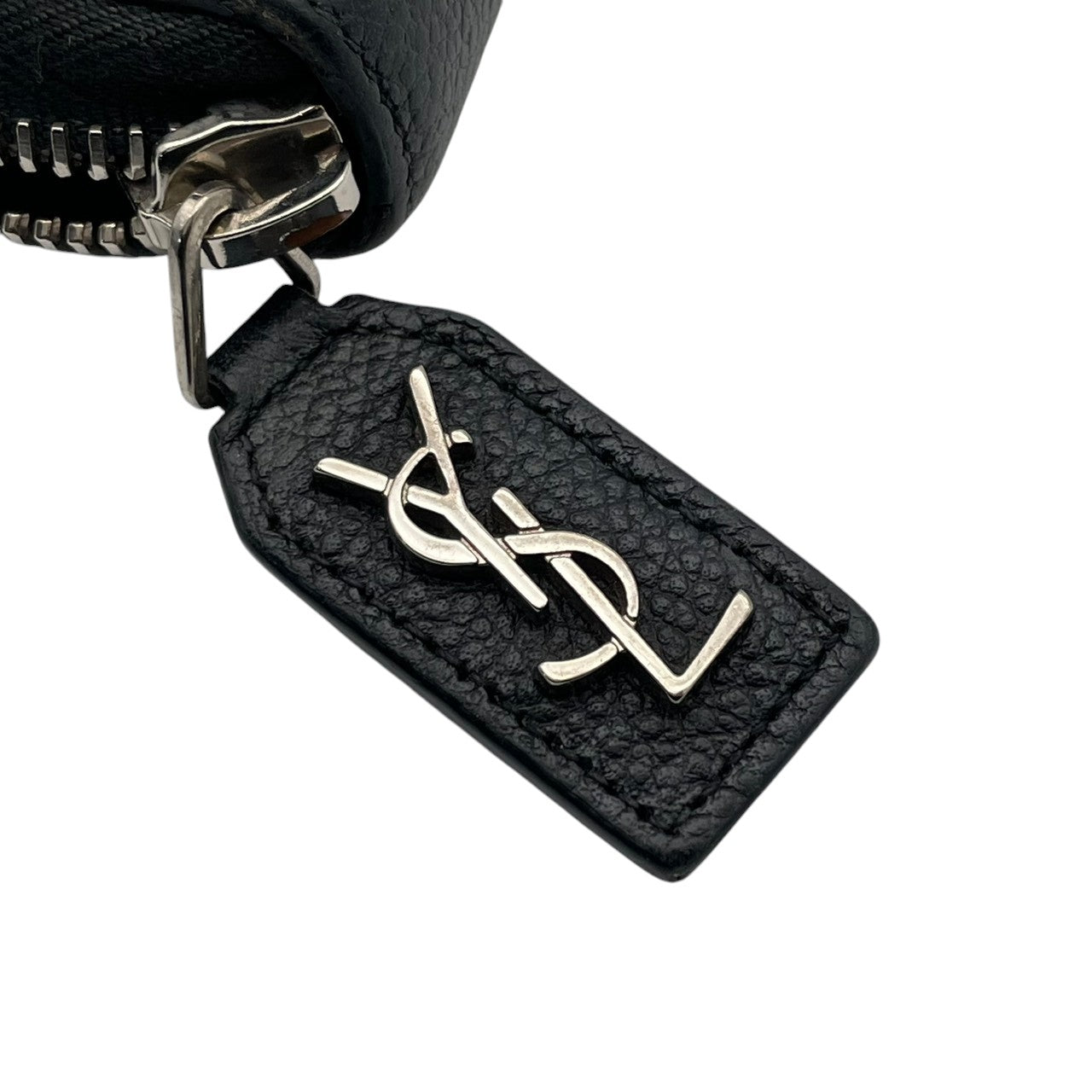 良品 サンローラン SAINT LAURENT 長財布 ロングウォレット ラウンドファスナー レザー ネイビー 紺 YSL ロゴ ユニセックス カジュアル フォーマル クラシック エレガント ビンテージ レトロ 上品 デイリー 通勤 通学 M3