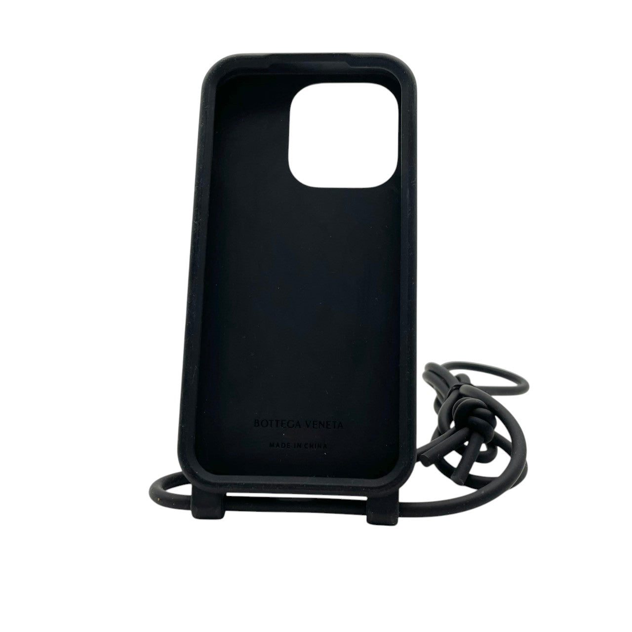 美品 ボッテガヴェネタ BOTTEGA VENETA スマホケース iPhone 携帯カバー スマートフォン シリコン ラバー ブラック 黒 イントレチャート マキシ 男女兼用 ユニセックス カジュアル クラシック エレガント ビンテージ レトロ 上品 M5