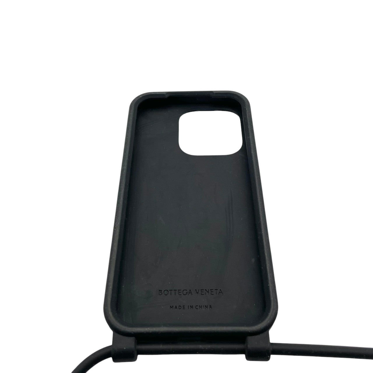 美品 ボッテガヴェネタ BOTTEGA VENETA スマホケース iPhone 携帯カバー スマートフォン シリコン ラバー ブラック 黒 イントレチャート マキシ 男女兼用 ユニセックス カジュアル クラシック エレガント ビンテージ レトロ 上品 M5