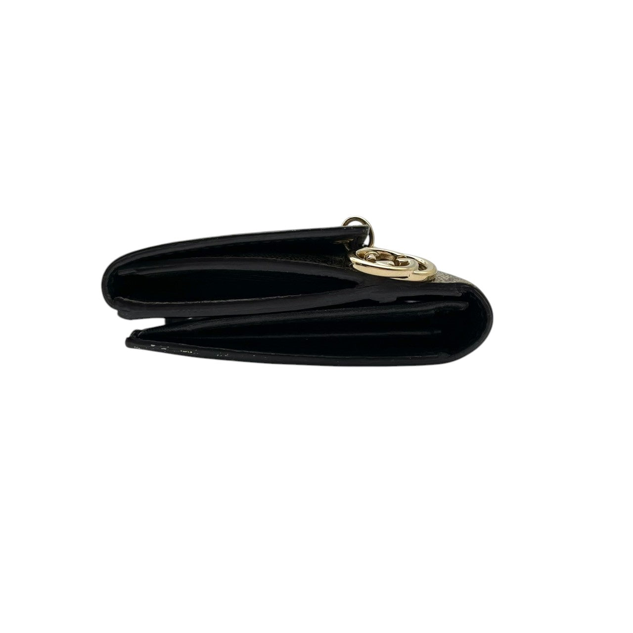 美品 グッチ GUCCI 長財布 ロングウォレット フラップ PVC レザー GGスプリーム シェリーライン リボン ブラウン 茶 レディース カジュアル フォーマル クラシック エレガント ビンテージ レトロ デイリー 通勤 通学 サイフ 小物 上品 M3