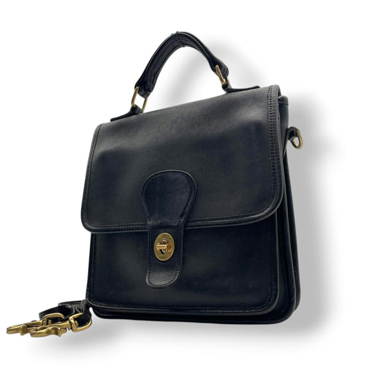 良品 コーチ COACH 2WAY ショルダーバッグ ハンドバッグ 斜め掛け可 レザー 本革 ブラック 黒 レディース カジュアル フォーマル クラシック エレガント ビンテージ 上品 華やか 鞄 かばん カバン お出かけ デイリー 普段使い 人気 S15