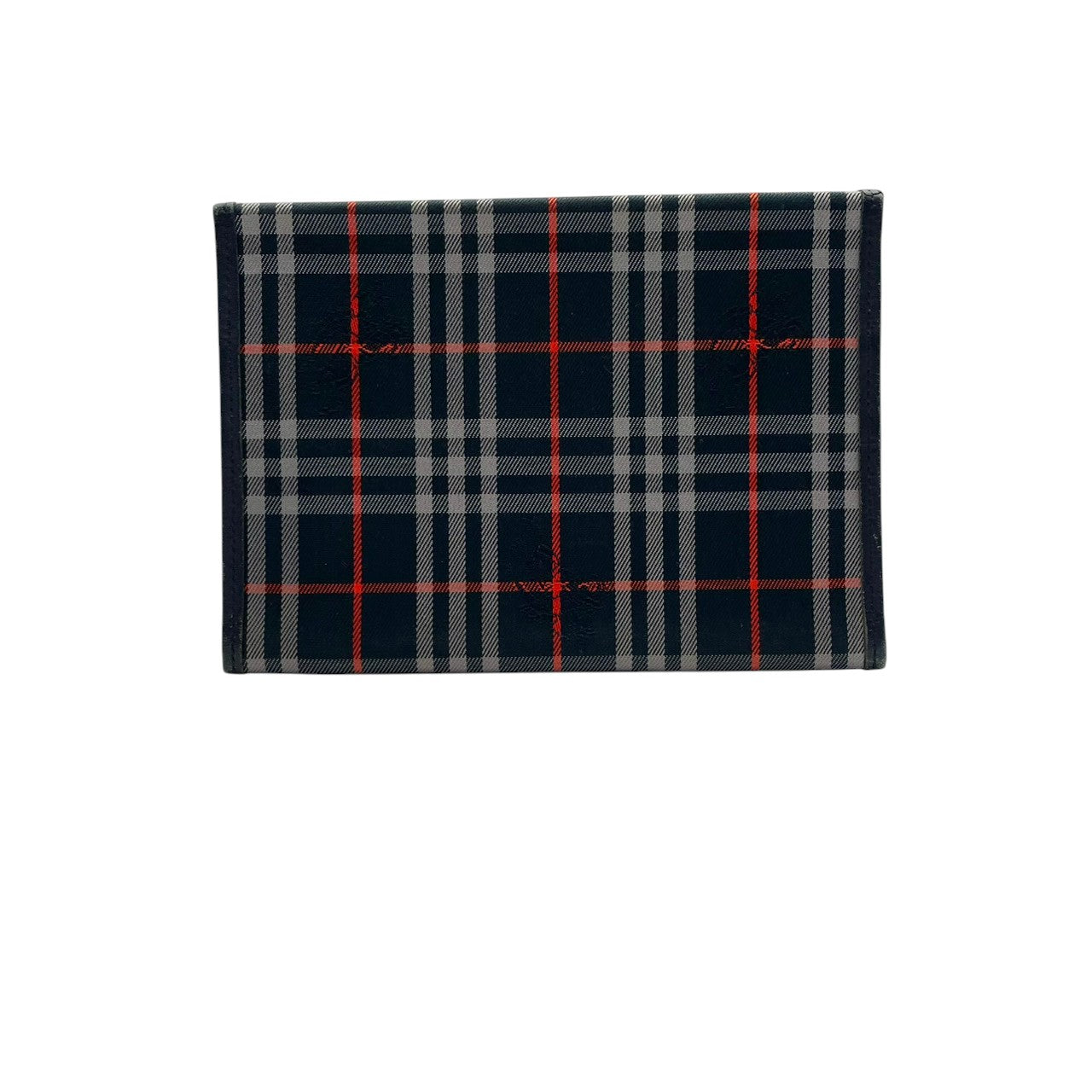 良品 バーバリー BURBERRY 二つ折り財布 札入れ 長財布 キャンバス レザー ネイビー 紺 ノバチェック ヴィンテージチェック メンズ レディース ユニセックス カジュアル ビジネス クラシック ビンテージ 上品 鞄 お出かけ ギフト 小物 M4