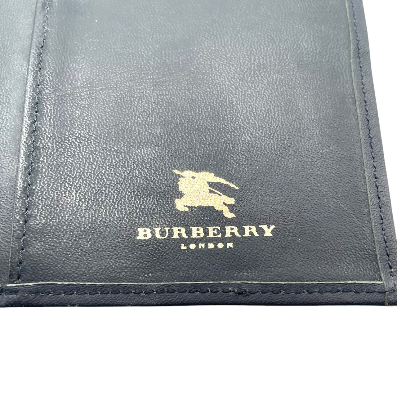 良品 バーバリー BURBERRY 二つ折り財布 札入れ 長財布 キャンバス レザー ネイビー 紺 ノバチェック ヴィンテージチェック メンズ レディース ユニセックス カジュアル ビジネス クラシック ビンテージ 上品 鞄 お出かけ ギフト 小物 M4
