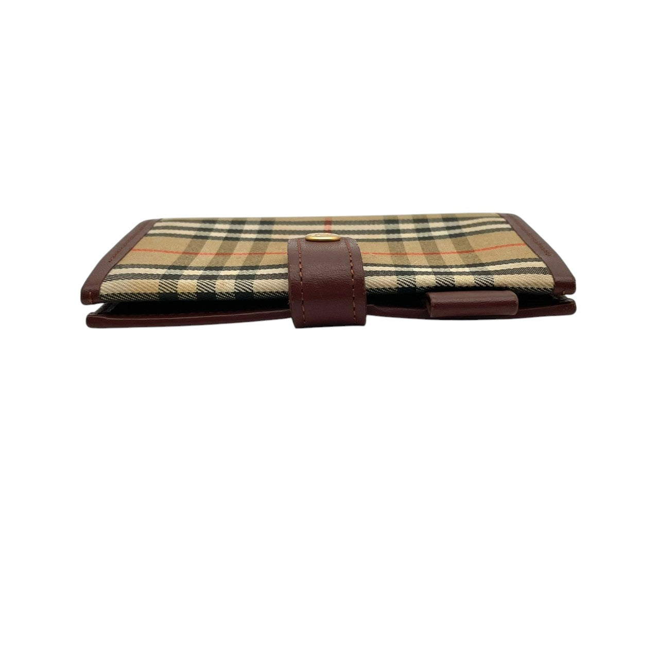 良品 バーバリー BURBERRY 二つ折り財布 コンパクトウォレット キャンバス レザー ベージュ ノバチェック ヴィンテージチェック メンズ レディース ユニセックス カジュアル ビジネス クラシック エレガント ビンテージ 上品 鞄 ギフト 小物 M4