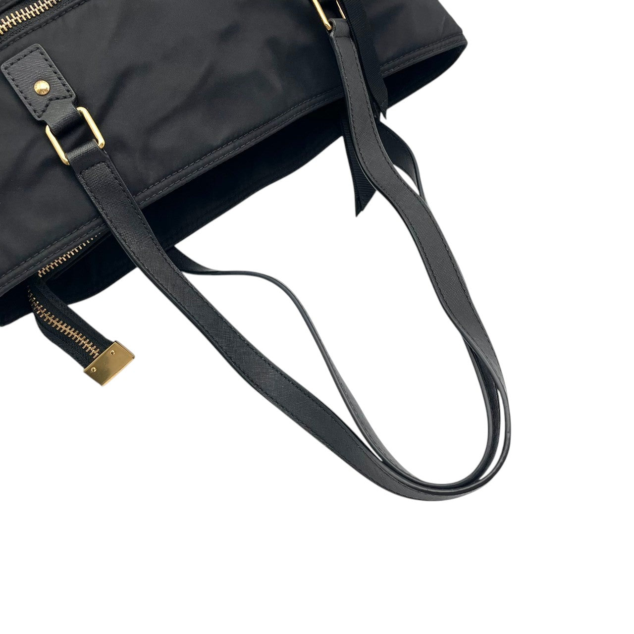 マークジェイコブス MARC JACOBS トートバッグ ナイロン レザー A4収納 通勤 通学 肩掛け ワンショルダー ブラック 黒 ゴールド金具 レディース エレガント カジュアル クラシック 大容量 軽量 ビジネス 旅行 シンプル 丈夫 美品 S24
