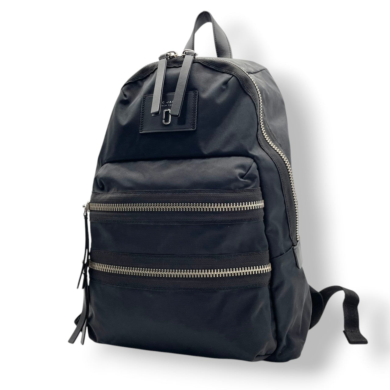 美品 マークジェイコブス MARC JACOBS リュック・デイパック ナイロン レザー ブラック 黒 A4収納 PC収納 シンプル ロゴ カジュアル エレガント ビンテージ メンズ レディース ユニセックス 高級 高品質 多機能 丈夫 お出かけ S24