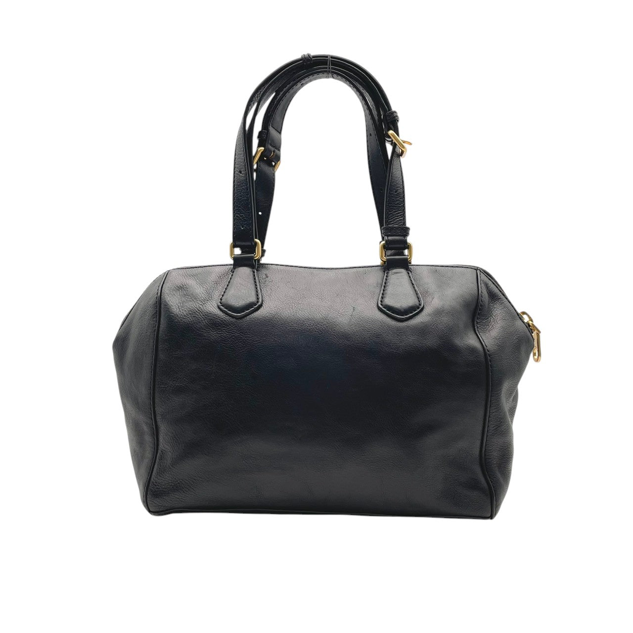 美品 マークジェイコブス MARC JACOBS トートバッグ ハンドバッグ レザー 本革 ワンショルダー 肩掛け ブラック 黒 ゴールド金具 A4収納 通勤 通学 ビジネス カジュアル レディース エレガント クラシック ビンテージ シンプル 自立可 S24