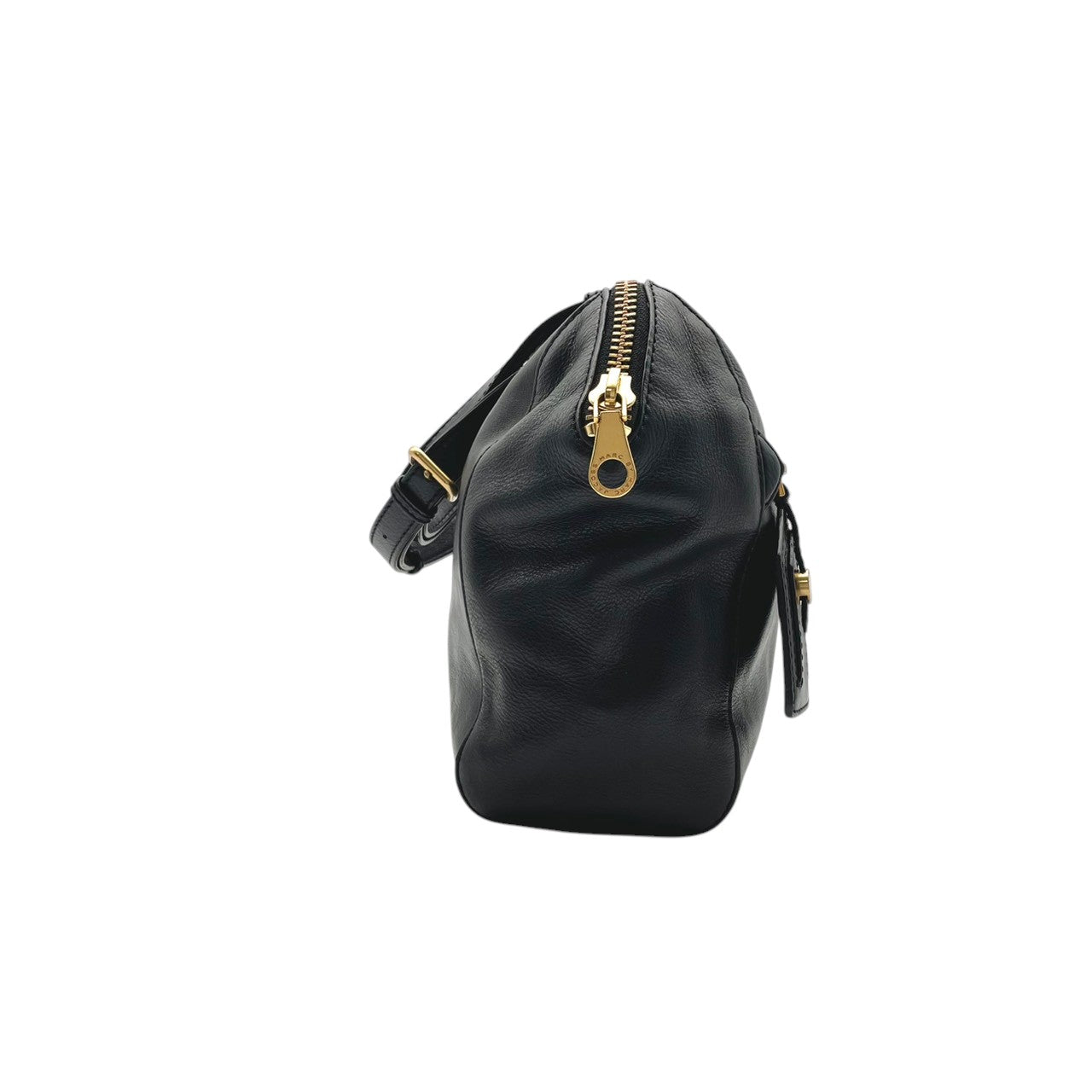 美品 マークジェイコブス MARC JACOBS トートバッグ ハンドバッグ レザー 本革 ワンショルダー 肩掛け ブラック 黒 ゴールド金具 A4収納 通勤 通学 ビジネス カジュアル レディース エレガント クラシック ビンテージ シンプル 自立可 S24