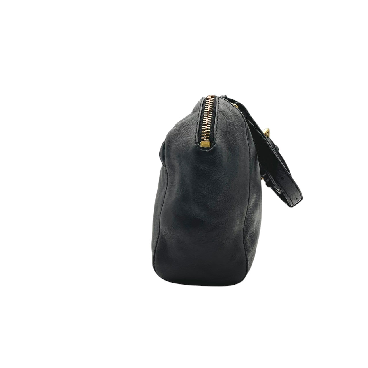 美品 マークジェイコブス MARC JACOBS トートバッグ ハンドバッグ レザー 本革 ワンショルダー 肩掛け ブラック 黒 ゴールド金具 A4収納 通勤 通学 ビジネス カジュアル レディース エレガント クラシック ビンテージ シンプル 自立可 S24