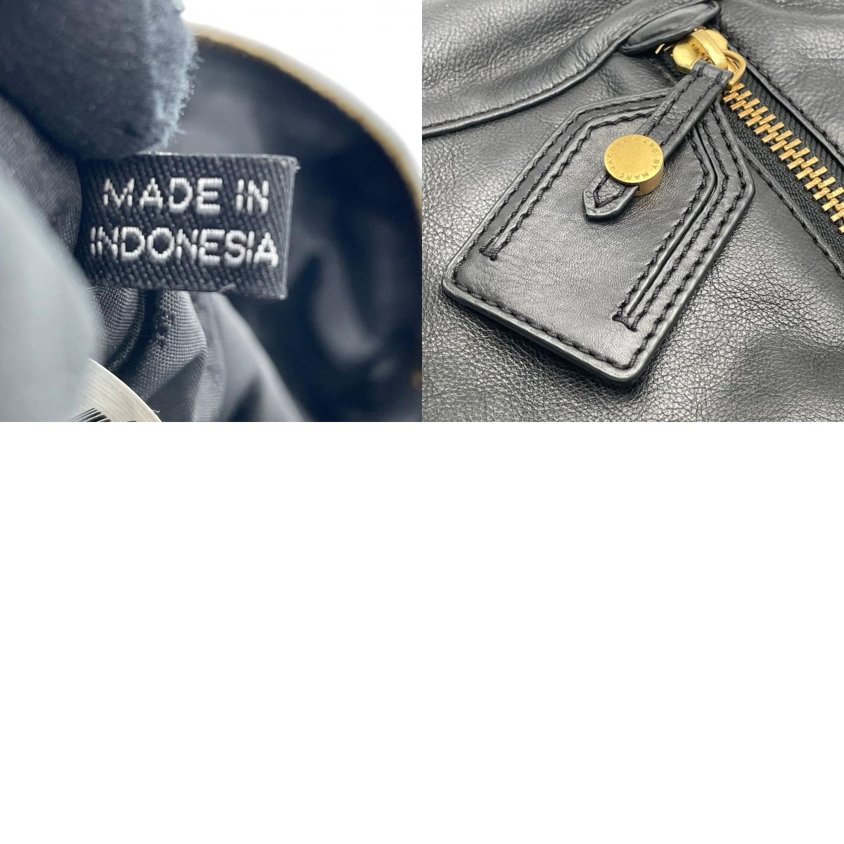 美品 マークジェイコブス MARC JACOBS トートバッグ ハンドバッグ レザー 本革 ワンショルダー 肩掛け ブラック 黒 ゴールド金具 A4収納 通勤 通学 ビジネス カジュアル レディース エレガント クラシック ビンテージ シンプル 自立可 S24