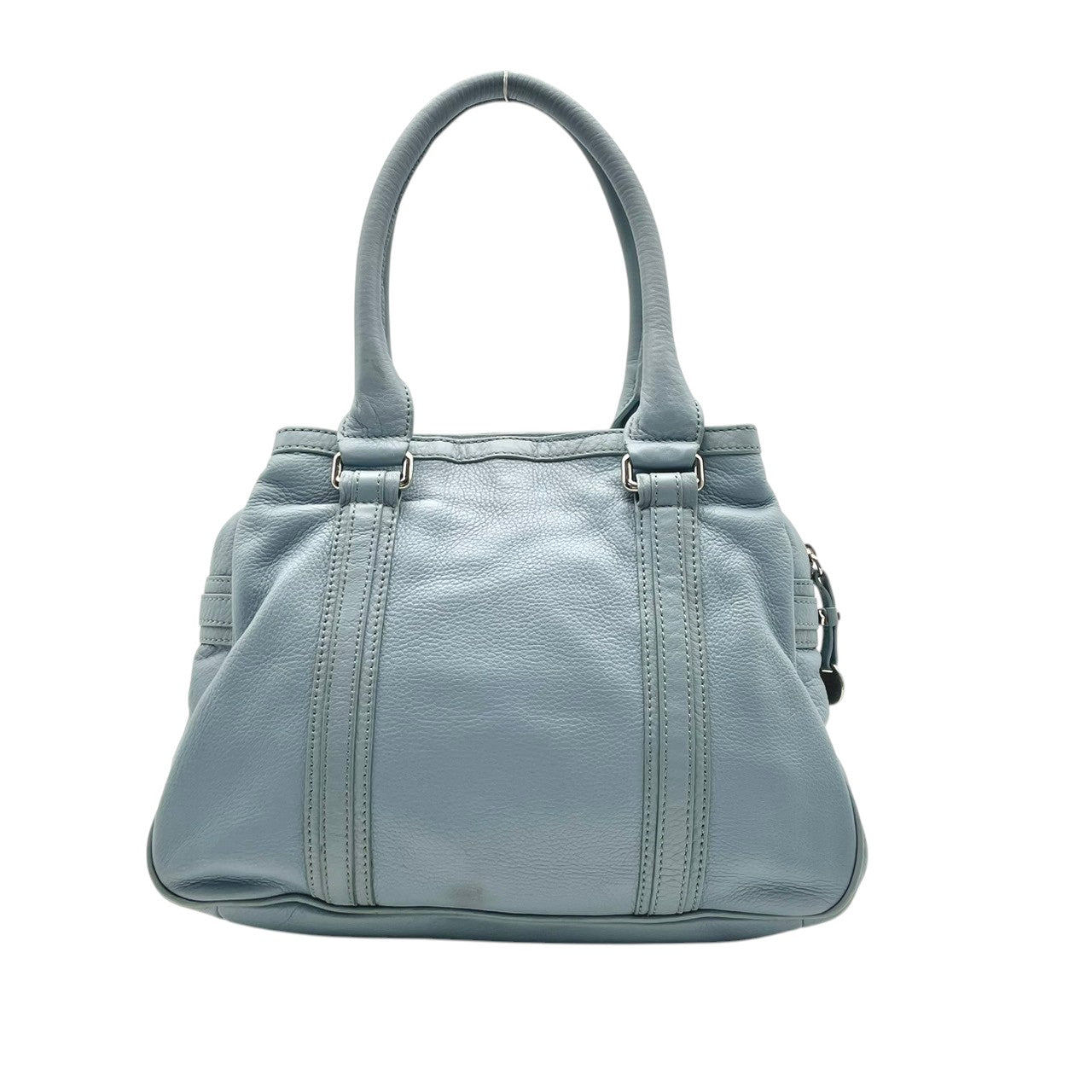 良品 マークバイマークジェイコブス MARC BY MARC JACOBS トートバッグ ハンドバッグ レザー 本革 ワンショルダー 肩掛け A4収納 通勤 通学 ビジネス 水色 ライトブルー パステルカラー レディース エレガント クラシック ビンテージ シンプル 自立可 S24