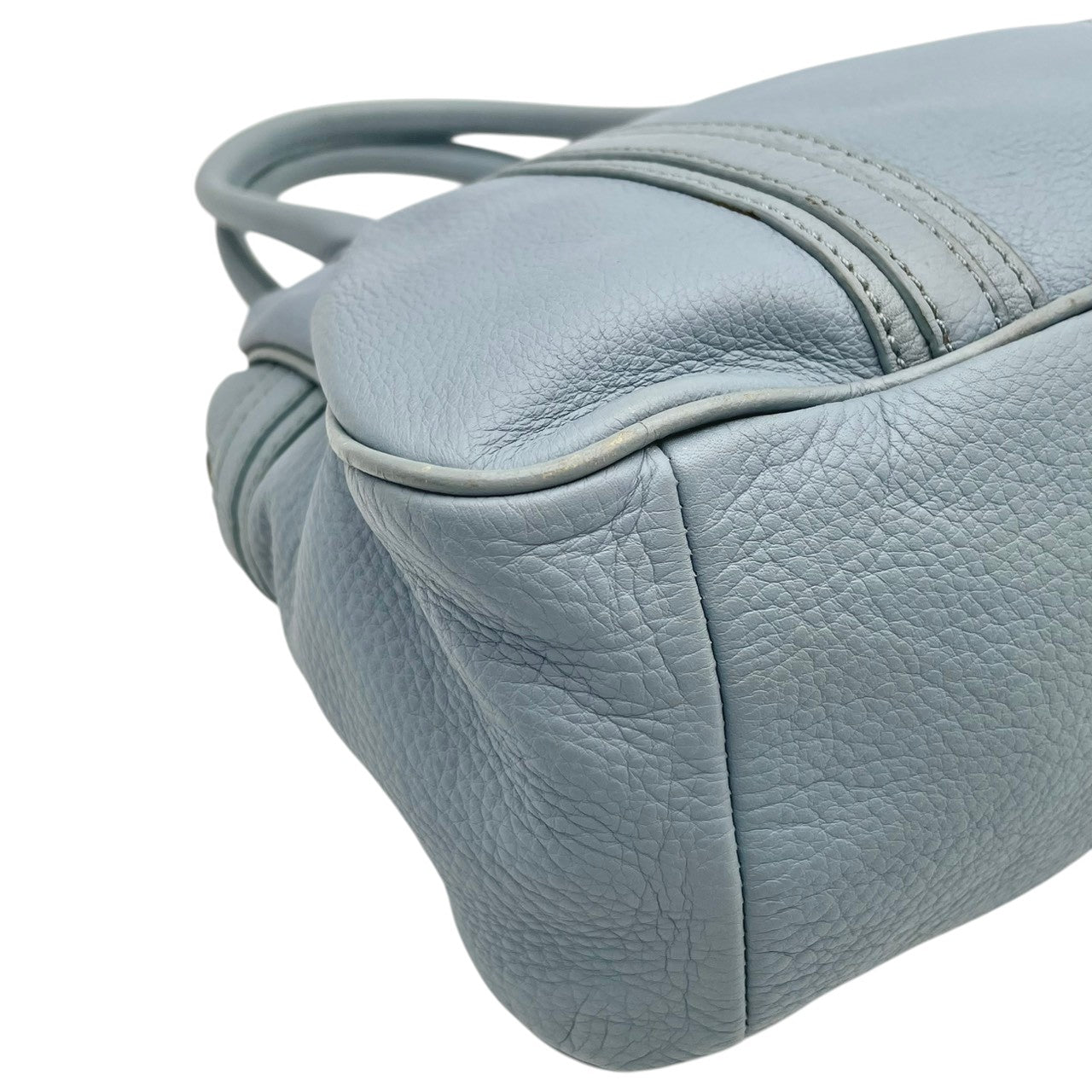 良品 マークバイマークジェイコブス MARC BY MARC JACOBS トートバッグ ハンドバッグ レザー 本革 ワンショルダー 肩掛け A4収納 通勤 通学 ビジネス 水色 ライトブルー パステルカラー レディース エレガント クラシック ビンテージ シンプル 自立可 S24