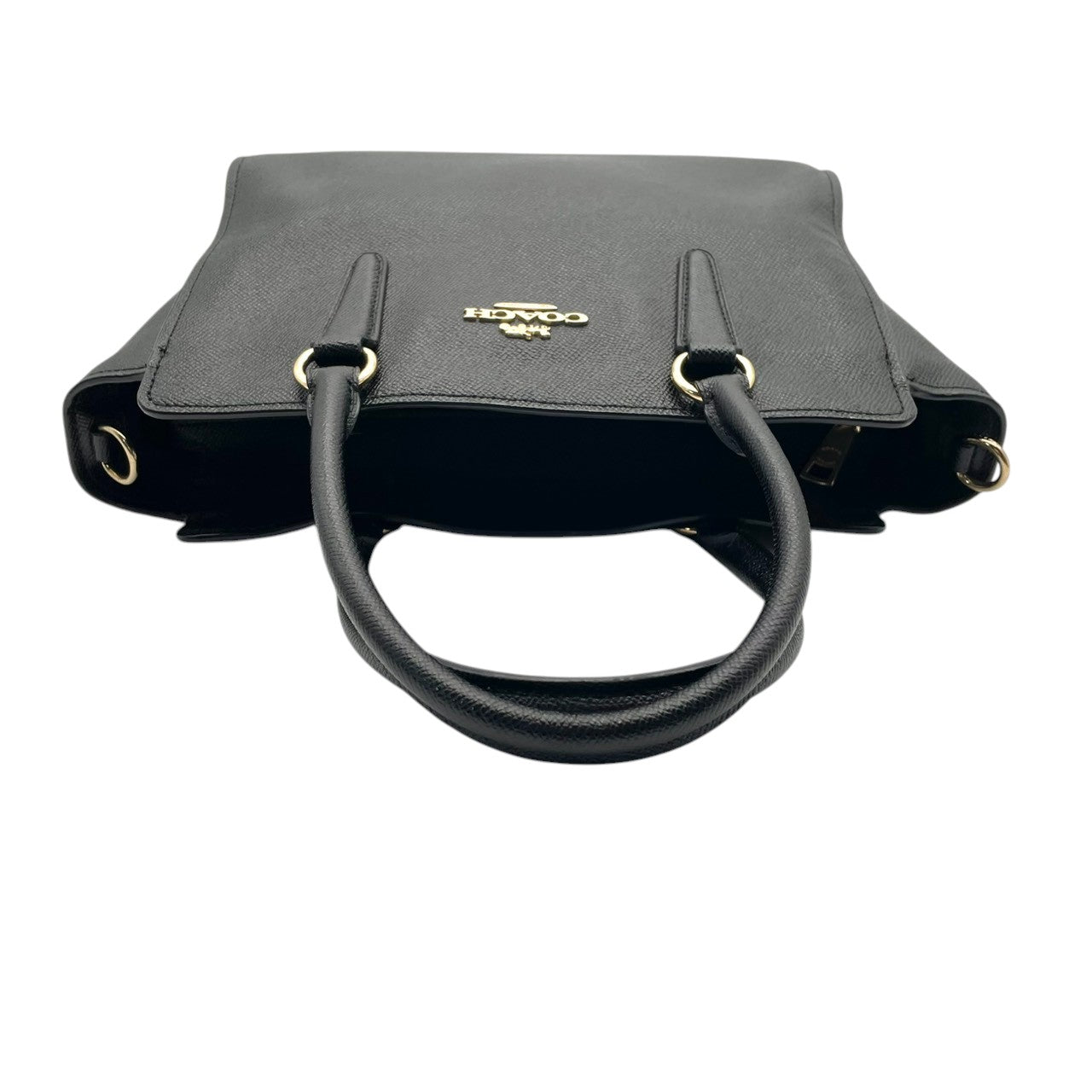 美品 コーチ COACH リア サッチェル 2WAY ショルダーバッグ ハンドバッグ レザー 本革 ブラック 黒 F30555 レディース エレガント クラシック ビンテージ フォーマル カジュアル 丈夫 通勤 通学 お出かけ 斜め掛け可 自立可 S80