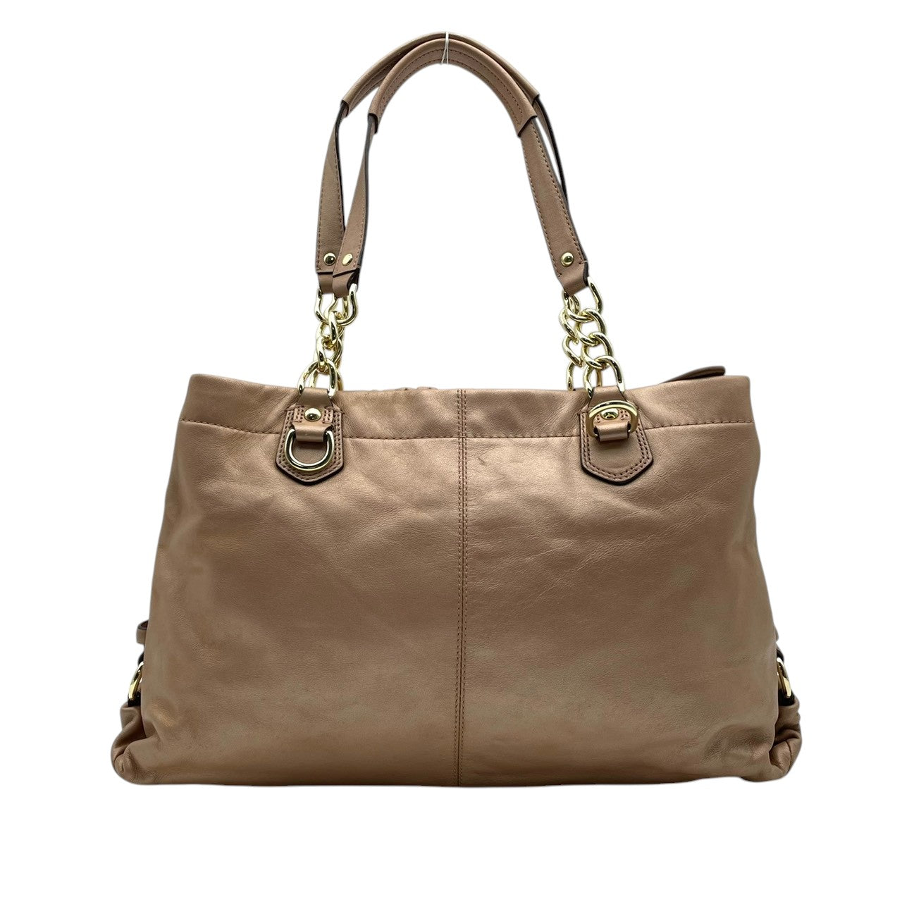 美品 コーチ COACH アシュレイ レザー キャリオール ハンドバッグ トートバッグ 2WAY ピンクベージュ 本革 A4収納可 通勤 通学 肩掛け ワンショルダー レディース エレガント クラシック ビンテージ シンプル 丈夫 大容量 鞄 S80