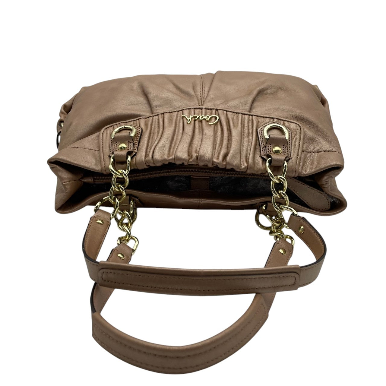 美品 コーチ COACH アシュレイ レザー キャリオール ハンドバッグ トートバッグ 2WAY ピンクベージュ 本革 A4収納可 通勤 通学 肩掛け ワンショルダー レディース エレガント クラシック ビンテージ シンプル 丈夫 大容量 鞄 S80