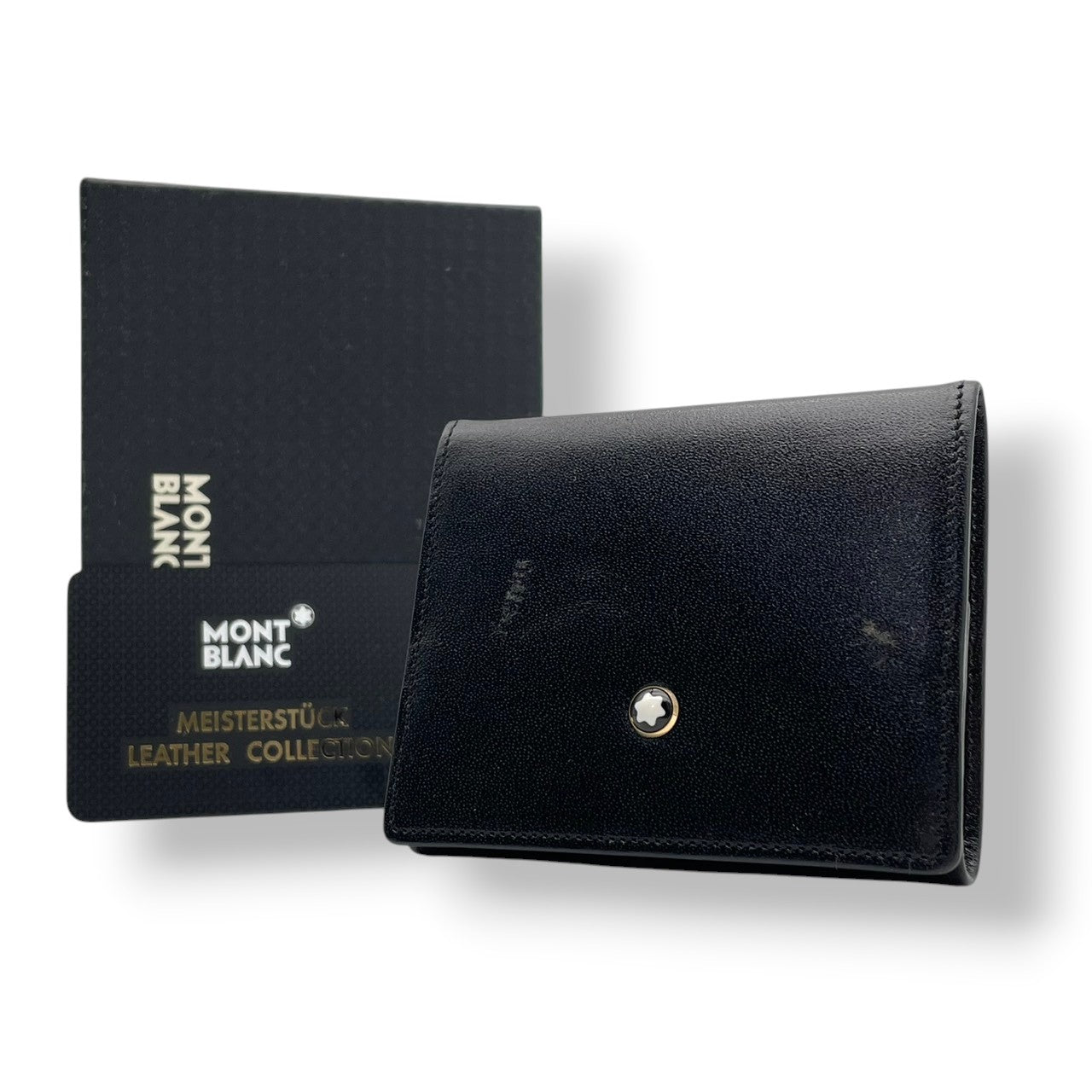 【良品】モンブラン MONTBLANC コインケース 小銭入れ マイスターシュテュック レザー 本革 ブラック 黒 ビンテージ クラシック エレガント 上品 メンズ レディース ビジネス 通勤 コンパクト ミニ財布 定番 人気 ホワイトスター ロゴ M5