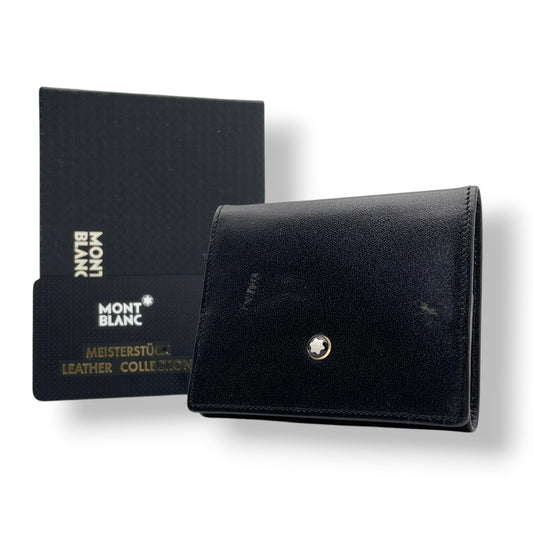 【良品】モンブラン MONTBLANC コインケース 小銭入れ マイスターシュテュック レザー 本革 ブラック 黒 ビンテージ クラシック エレガント 上品 メンズ レディース ビジネス 通勤 コンパクト ミニ財布 定番 人気 ホワイトスター ロゴ M5