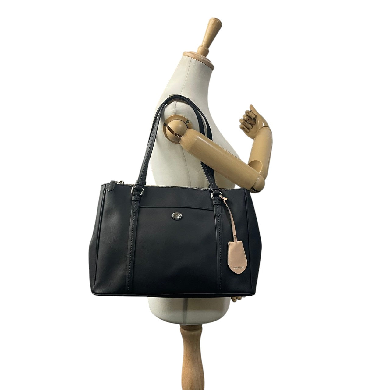 極美品 コーチ COACH トートバッグ ワンショルダー バッグ 鞄 レザー 本革 黒 ブラック F25669 エレガント クラシック レディース 通勤 通学 ビジネス デイリー お出かけ カジュアル シンプル スタイリッシュ フォーマル 自立可 S98