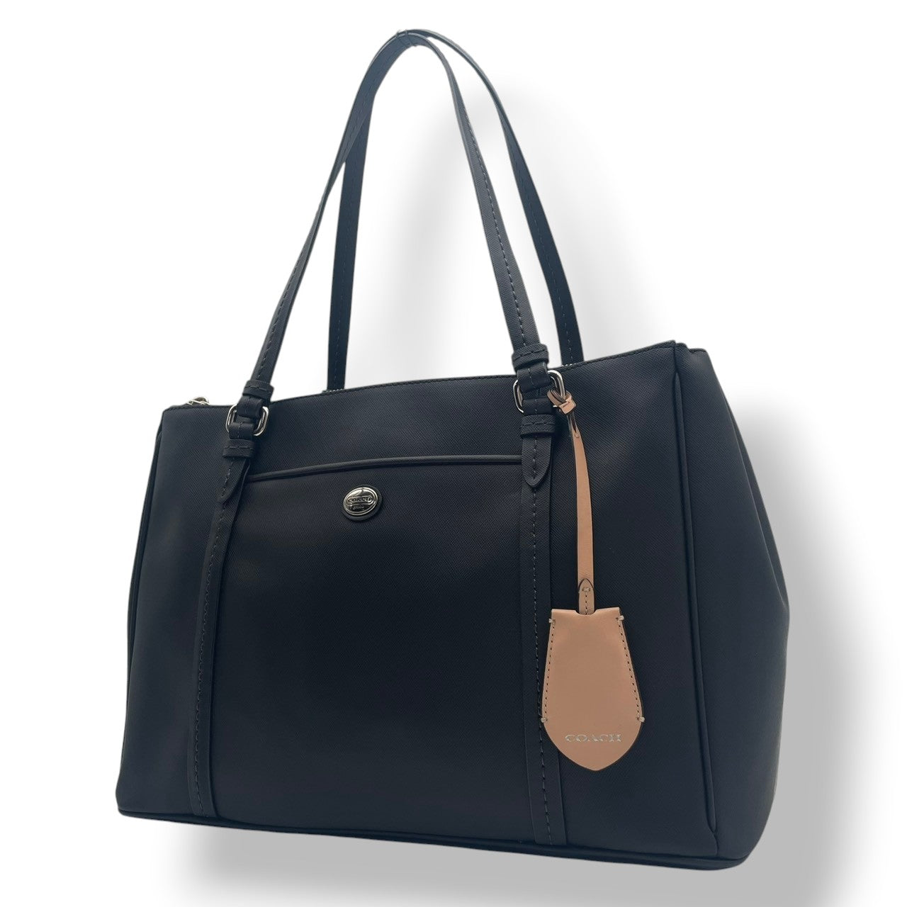 極美品 コーチ COACH トートバッグ ワンショルダー バッグ 鞄 レザー 本革 黒 ブラック F25669 エレガント クラシック レディース 通勤 通学 ビジネス デイリー お出かけ カジュアル シンプル スタイリッシュ フォーマル 自立可 S98