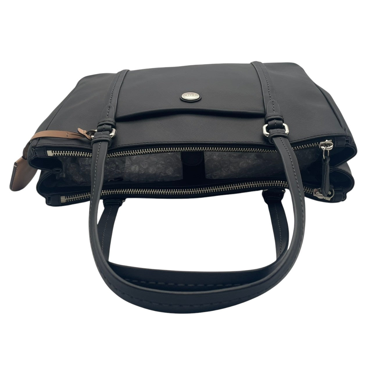 極美品 コーチ COACH トートバッグ ワンショルダー バッグ 鞄 レザー 本革 黒 ブラック F25669 エレガント クラシック レディース 通勤 通学 ビジネス デイリー お出かけ カジュアル シンプル スタイリッシュ フォーマル 自立可 S98