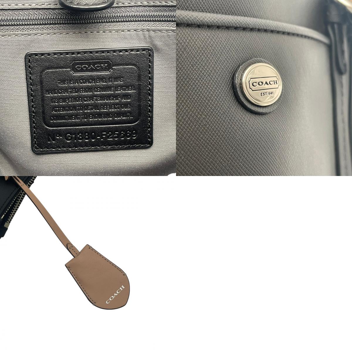 極美品 コーチ COACH トートバッグ ワンショルダー バッグ 鞄 レザー 本革 黒 ブラック F25669 エレガント クラシック レディース 通勤 通学 ビジネス デイリー お出かけ カジュアル シンプル スタイリッシュ フォーマル 自立可 S98