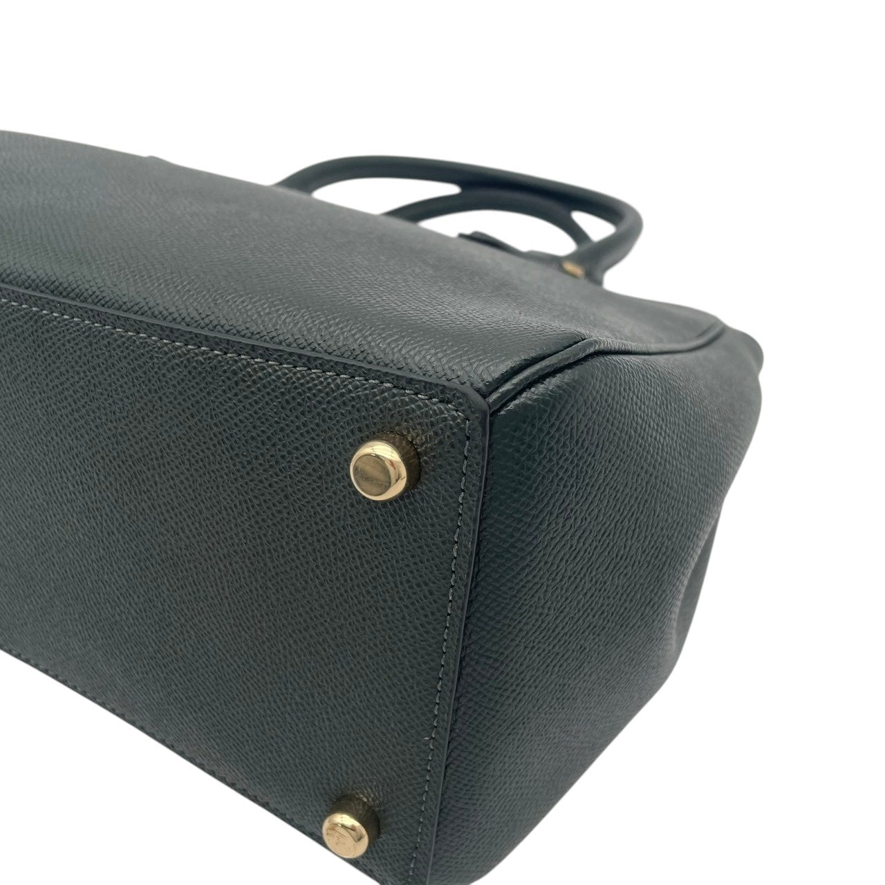 美品 コーチ COACH サリー キャリーオール F44958 2WAY ハンドバッグ ショルダーバッグ レザー 本革 ダークグリーン 緑 クラシック エレガント レディース 通勤 デイリー お出かけ カジュアル シンプル 上品 斜め掛け可 自立可 S98
