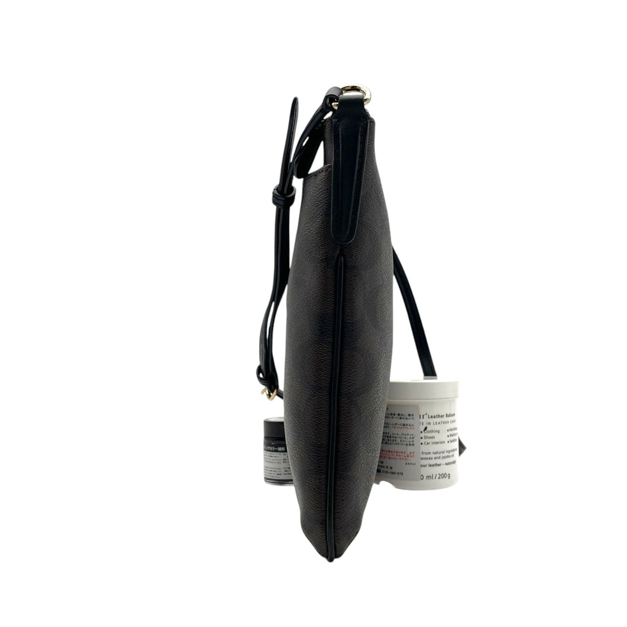 美品 コーチ COACH F58309 シグネチャー ショルダーバッグ クロスボディ サコッシュ PVC レザー 本革 ブラウン 茶 エレガント クラシック レディース 通勤 通学 デイリー お出かけ 旅行 カジュアル シンプル 上品 大人 斜め掛け可 S98
