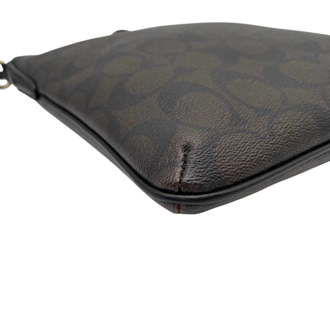 美品 コーチ COACH F58309 シグネチャー ショルダーバッグ クロスボディ サコッシュ PVC レザー 本革 ブラウン 茶 エレガント クラシック レディース 通勤 通学 デイリー お出かけ 旅行 カジュアル シンプル 上品 大人 斜め掛け可 S98