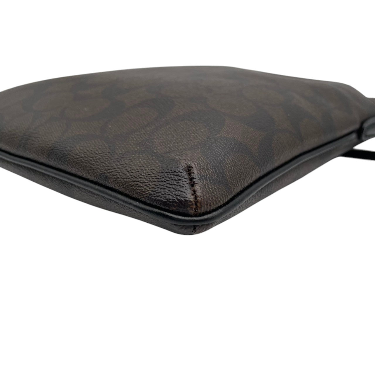美品 コーチ COACH F58309 シグネチャー ショルダーバッグ クロスボディ サコッシュ PVC レザー 本革 ブラウン 茶 エレガント クラシック レディース 通勤 通学 デイリー お出かけ 旅行 カジュアル シンプル 上品 大人 斜め掛け可 S98