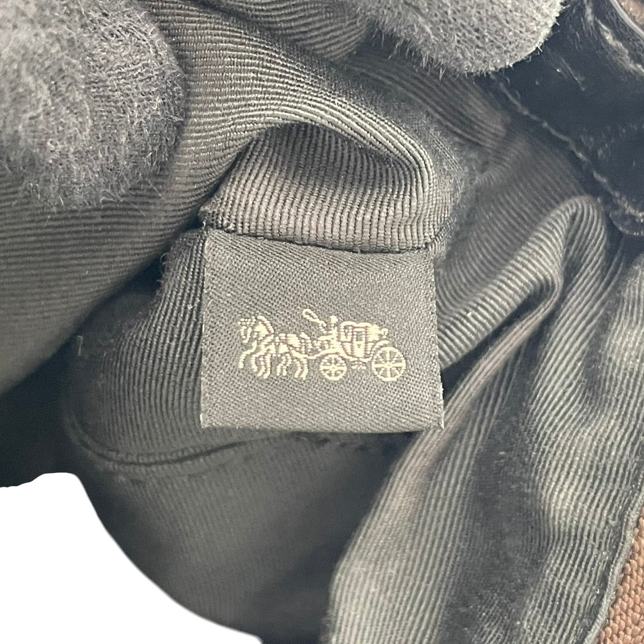 美品 コーチ COACH F58309 シグネチャー ショルダーバッグ クロスボディ サコッシュ PVC レザー 本革 ブラウン 茶 エレガント クラシック レディース 通勤 通学 デイリー お出かけ 旅行 カジュアル シンプル 上品 大人 斜め掛け可 S98
