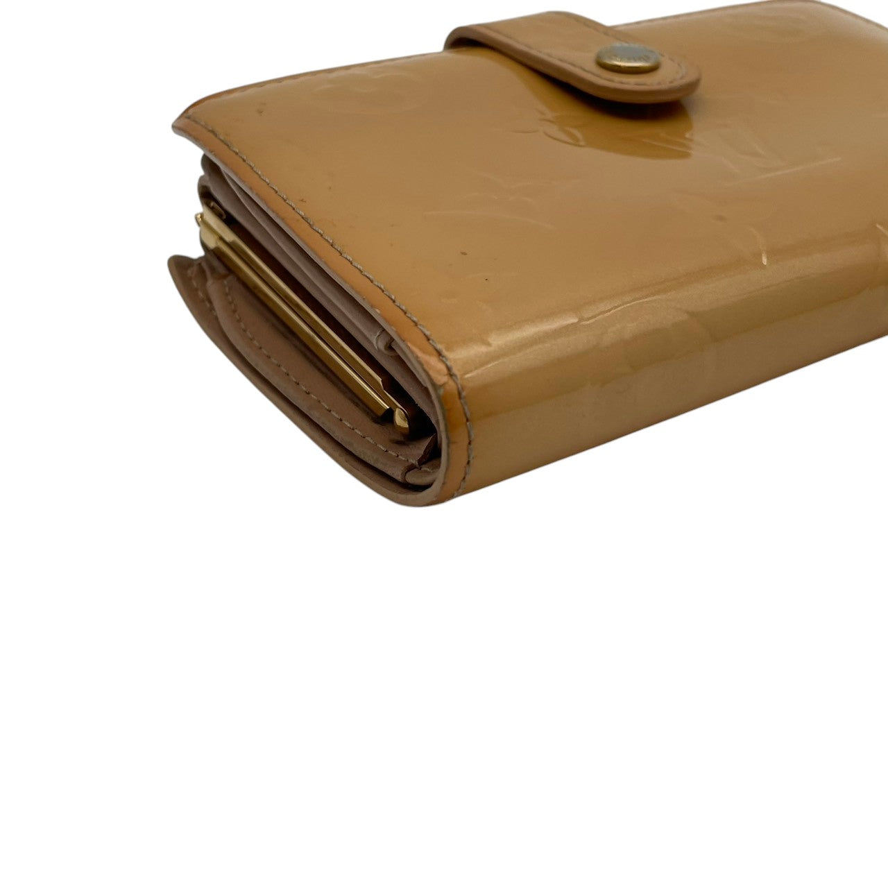 ルイヴィトン LOUIS VUITTON モノグラム ヴェルニ ポルトフォイユ ヴィエノワ がま口 二つ折り 財布 エナメル レザー イエロー ピンク ベージュ ビンテージ エレガント ブランド 定番 人気 アイテム レディース コンパクト ウォレット W1