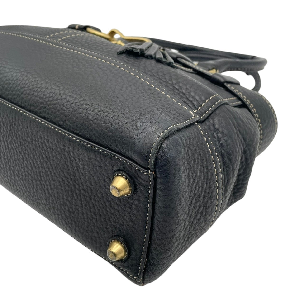 【美品】 コーチ COACH ハンドバッグ トートバッグ ハンプトンズ キャリーオール レザー ブラック 黒 ゴールド金具 タッセル チャーム付 肩掛け ワンショルダー 自立可 ビンテージ 鞄 通勤 お出かけ 普段使い 上品 レディース F10212 S57