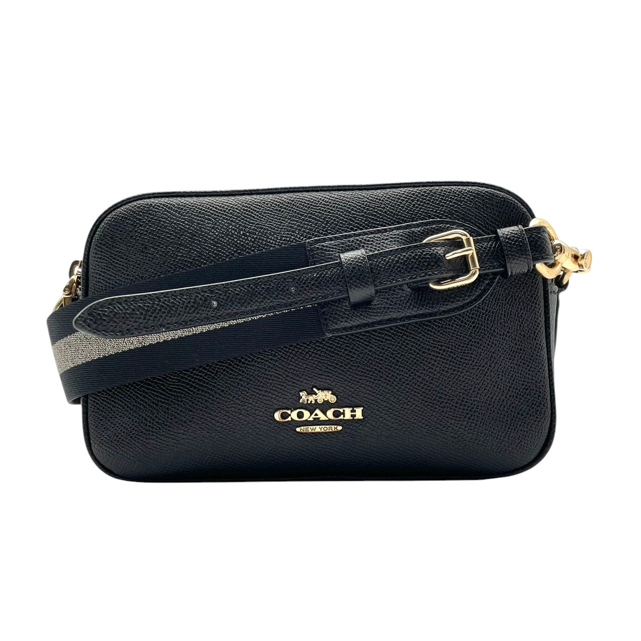 【美品】 コーチ COACH ショルダーバッグ カメラバッグ レザー 本革 ブラック 黒 ゴールド金具 斜め掛け可 肩掛け クロスボディ カジュアル エレガント ビンテージ 鞄 レディース ポシェット コンパクト お出かけ 定番 人気 S57