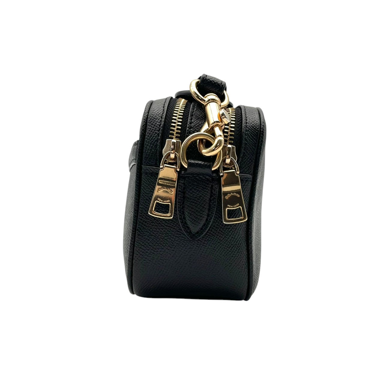 【美品】 コーチ COACH ショルダーバッグ カメラバッグ レザー 本革 ブラック 黒 ゴールド金具 斜め掛け可 肩掛け クロスボディ カジュアル エレガント ビンテージ 鞄 レディース ポシェット コンパクト お出かけ 定番 人気 S57