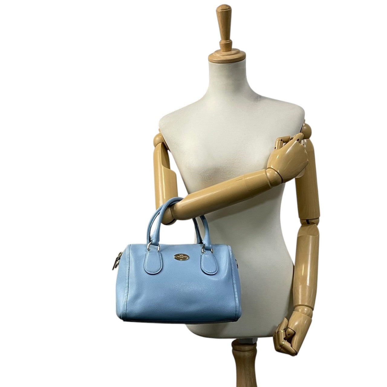 コーチ COACH 2WAY ハンドバッグ ショルダーバッグ 斜め掛け可 レザー 本革 水色 ゴールド金具 ミニボストン ベネット サッチェル ビンテージ クラシック エレガント 上品 鞄 レディース お出かけ 定番 人気 アイテム F33329 S57