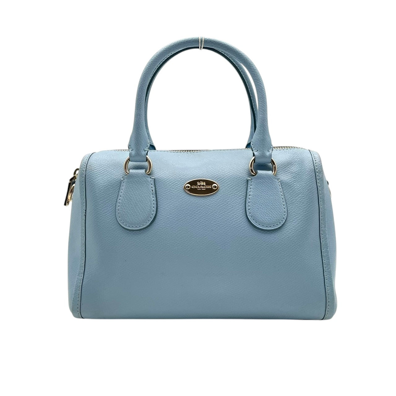 コーチ COACH 2WAY ハンドバッグ ショルダーバッグ 斜め掛け可 レザー 本革 水色 ゴールド金具 ミニボストン ベネット サッチェル ビンテージ クラシック エレガント 上品 鞄 レディース お出かけ 定番 人気 アイテム F33329 S57