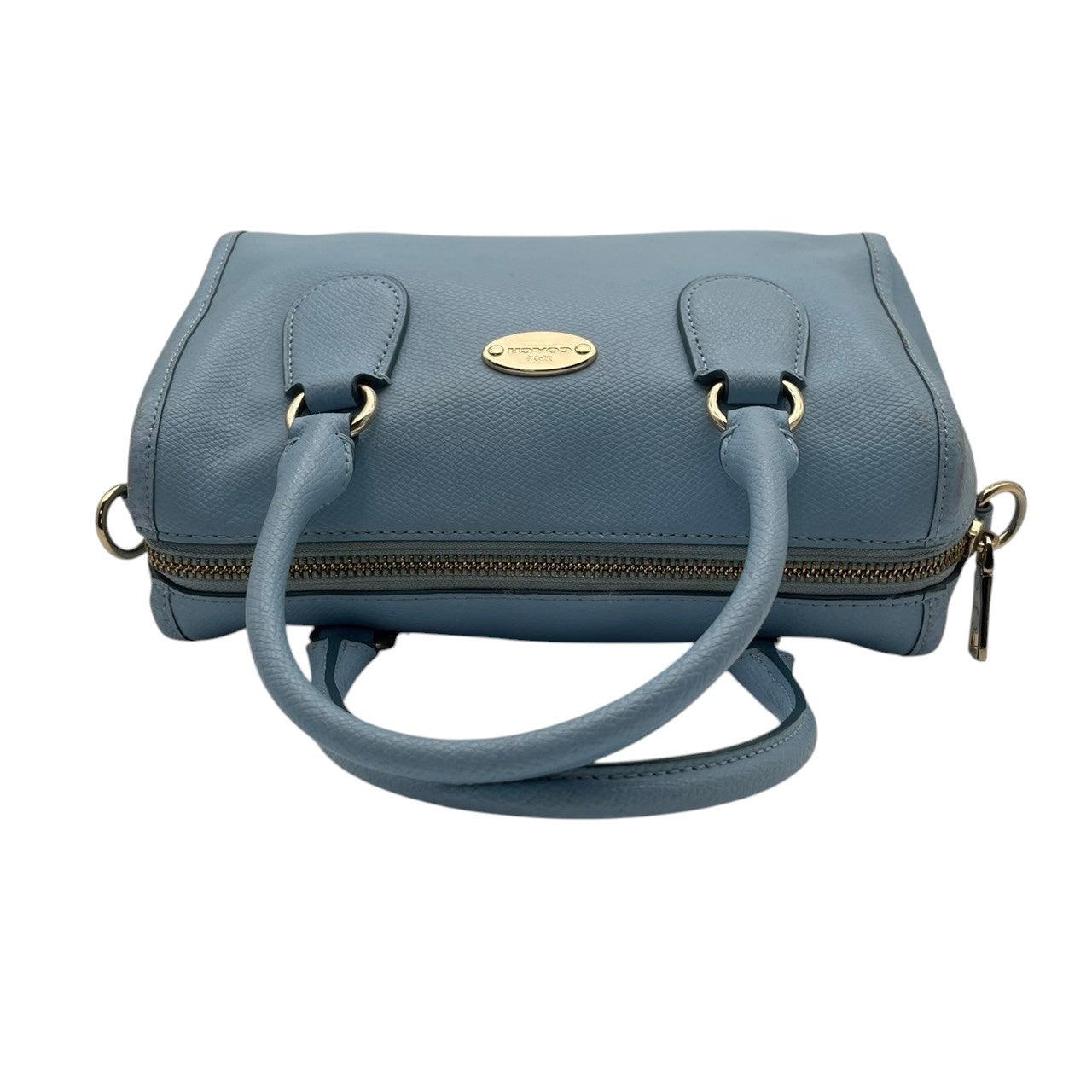 コーチ COACH 2WAY ハンドバッグ ショルダーバッグ 斜め掛け可 レザー 本革 水色 ゴールド金具 ミニボストン ベネット サッチェル ビンテージ クラシック エレガント 上品 鞄 レディース お出かけ 定番 人気 アイテム F33329 S57