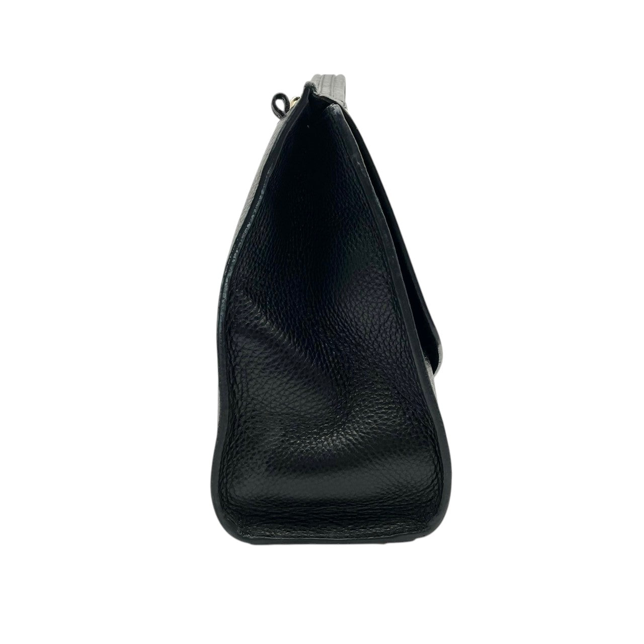 【美品】フルラ FURLA ハンドバッグ ショルダーバッグ 2WAY 本革 レザー ブラック 黒 ゴールド金具 自立可 エレガント ビンテージ クラシック 上品 高級感 通勤 通学 お出かけ 冠婚葬祭 フォーマル 人気 定番 S66