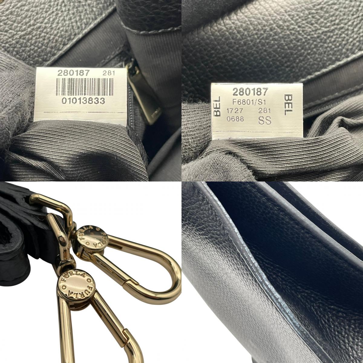 【美品】フルラ FURLA ハンドバッグ ショルダーバッグ 2WAY 本革 レザー ブラック 黒 ゴールド金具 自立可 エレガント ビンテージ クラシック 上品 高級感 通勤 通学 お出かけ 冠婚葬祭 フォーマル 人気 定番 S66