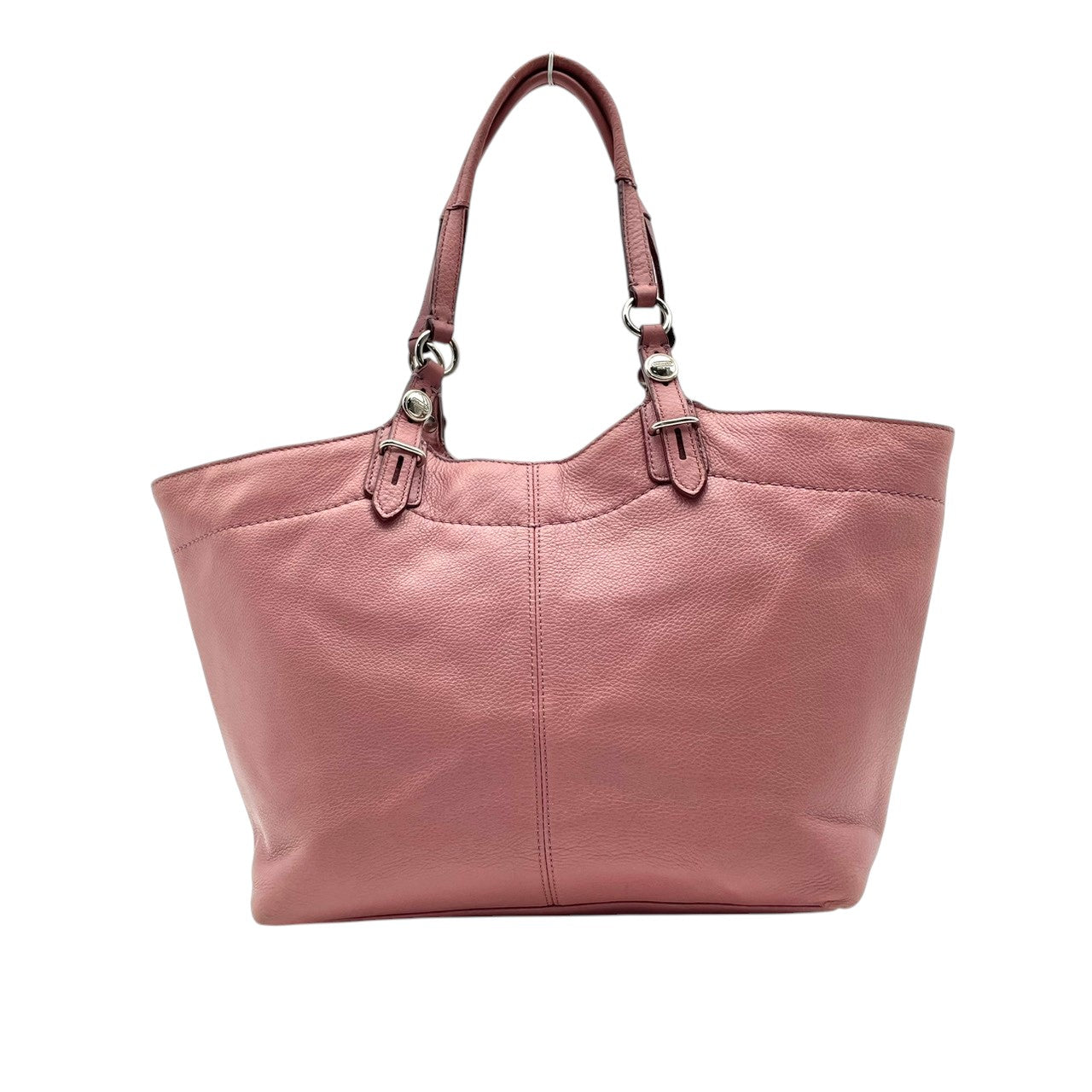 【良品】コーチ COACH トートバッグ ショルダーバッグ 肩掛け ワンショルダー A4収納可 大容量 本革 レザー ピンク 桃色 ゴールド金具 ロゴ チャーム ビンテージ クラシック エレガント 上品 通勤 通学 お出かけ レジャー 収納力抜群 S66