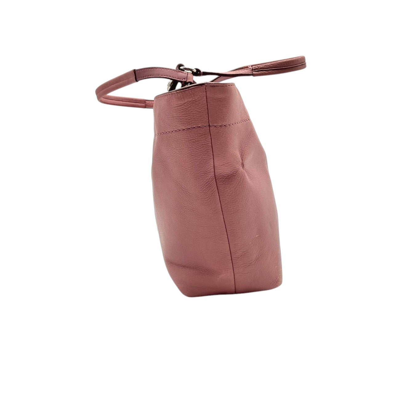 【良品】コーチ COACH トートバッグ ショルダーバッグ 肩掛け ワンショルダー A4収納可 大容量 本革 レザー ピンク 桃色 ゴールド金具 ロゴ チャーム ビンテージ クラシック エレガント 上品 通勤 通学 お出かけ レジャー 収納力抜群 S66