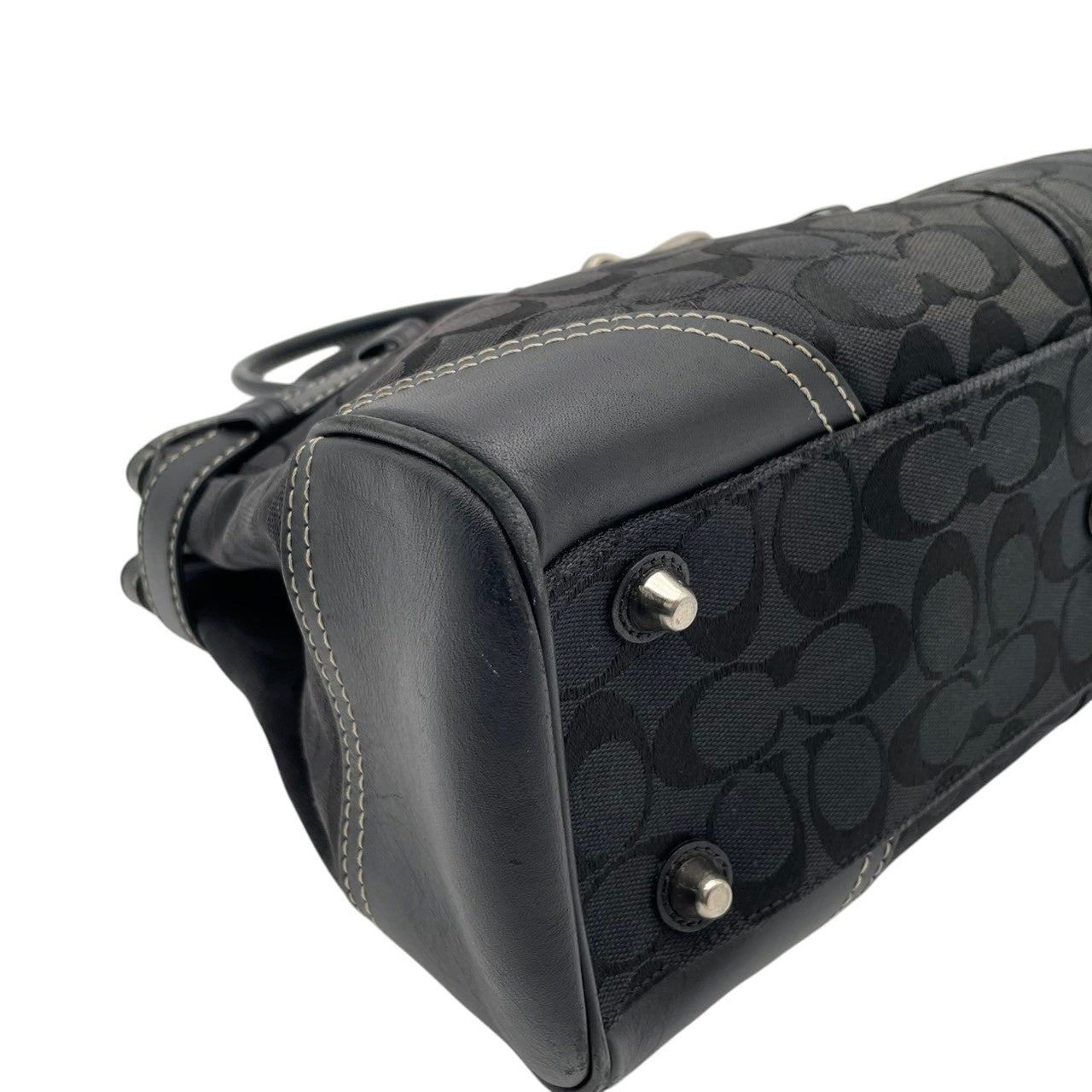 コーチ COACH トートバッグ シグネチャー キャンバス レザー ブラック 黒 8K07 肩掛け ワンショルダー 自立可 A4収納可 通勤 通学 普段使い お出かけ エレガント クラシック ビンテージ レディース ブランド 鞄 収納力抜群 スタイリッシュ 定番 人気 シック 高級感 上品 清楚 お洒落 S66