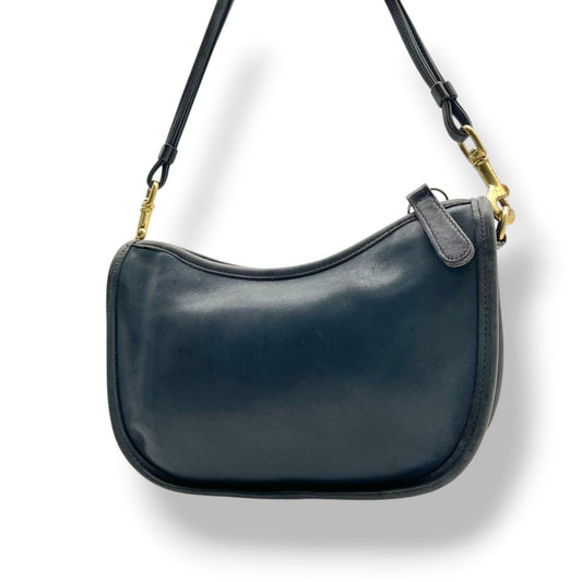 コーチ COACH ショルダーバッグ グラブタンレザー 本革 ネイビー 紺色 ゴールド金具 ヴィンテージ ビンテージ クラシック レトロ エレガント レア オールドコーチ 斜め掛け可 肩掛け ワンショルダー レディース バッグ 鞄 0121-005 S66