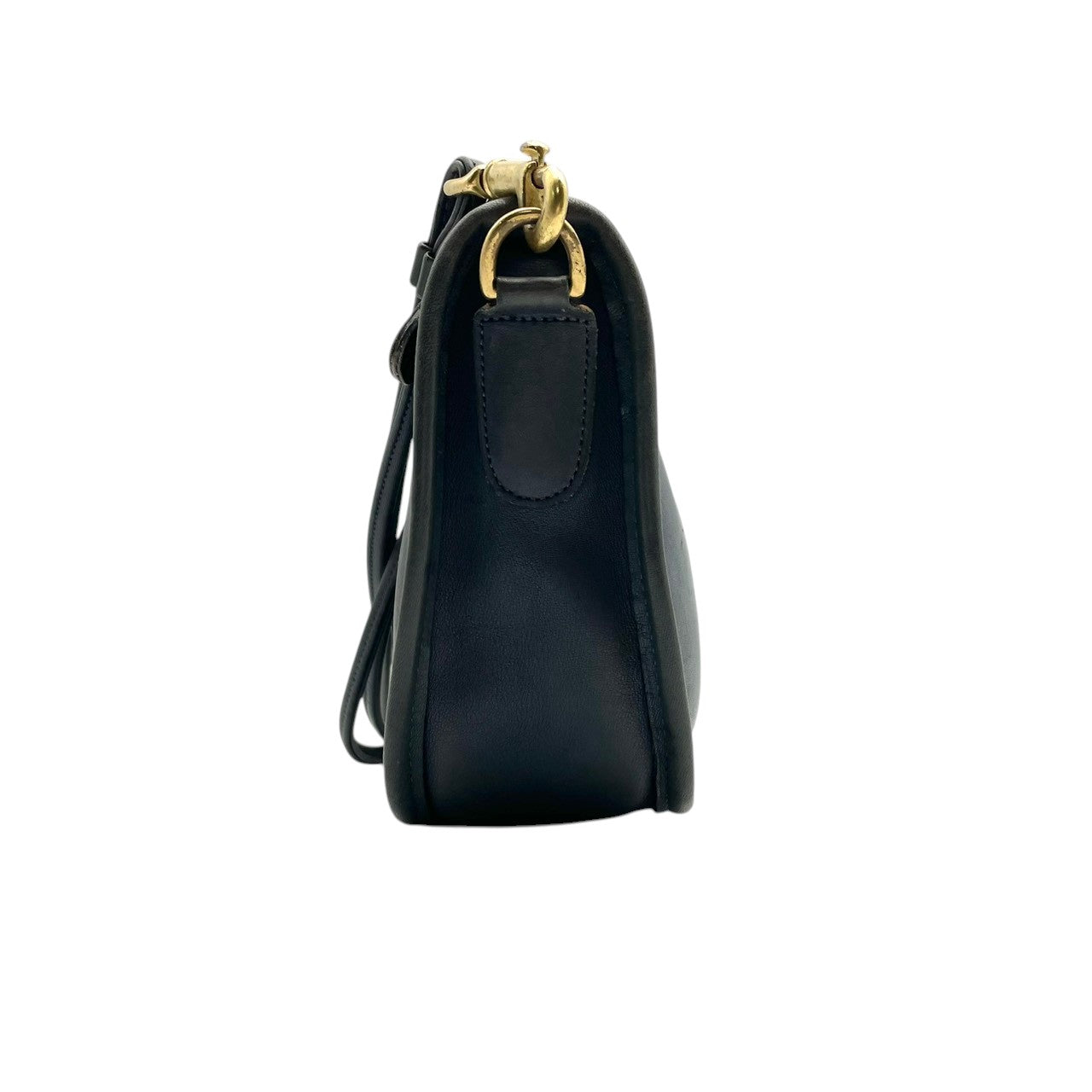 コーチ COACH ショルダーバッグ グラブタンレザー 本革 ネイビー 紺色 ゴールド金具 ヴィンテージ ビンテージ クラシック レトロ エレガント レア オールドコーチ 斜め掛け可 肩掛け ワンショルダー レディース バッグ 鞄 0121-005 S66