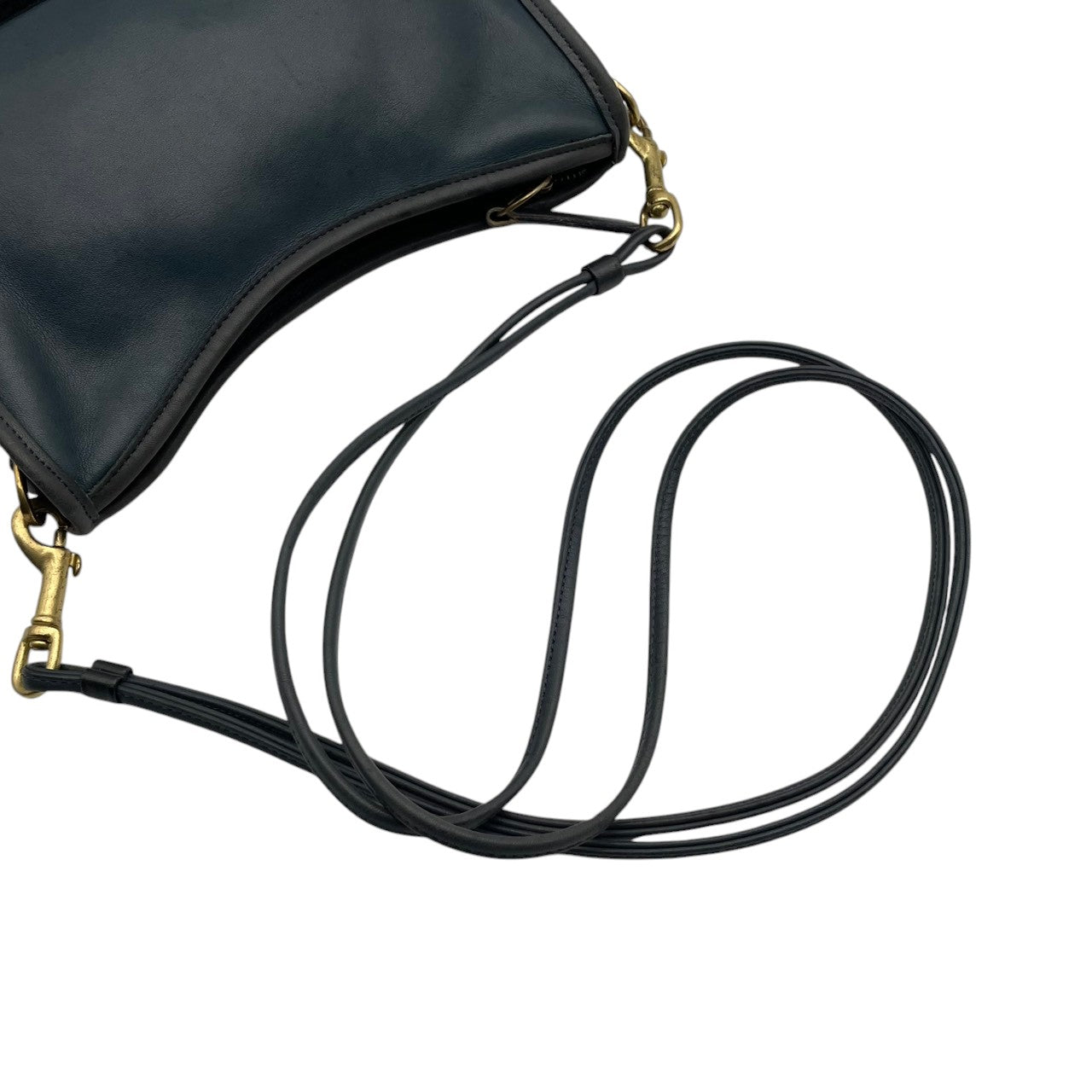 コーチ COACH ショルダーバッグ グラブタンレザー 本革 ネイビー 紺色 ゴールド金具 ヴィンテージ ビンテージ クラシック レトロ エレガント レア オールドコーチ 斜め掛け可 肩掛け ワンショルダー レディース バッグ 鞄 0121-005 S66