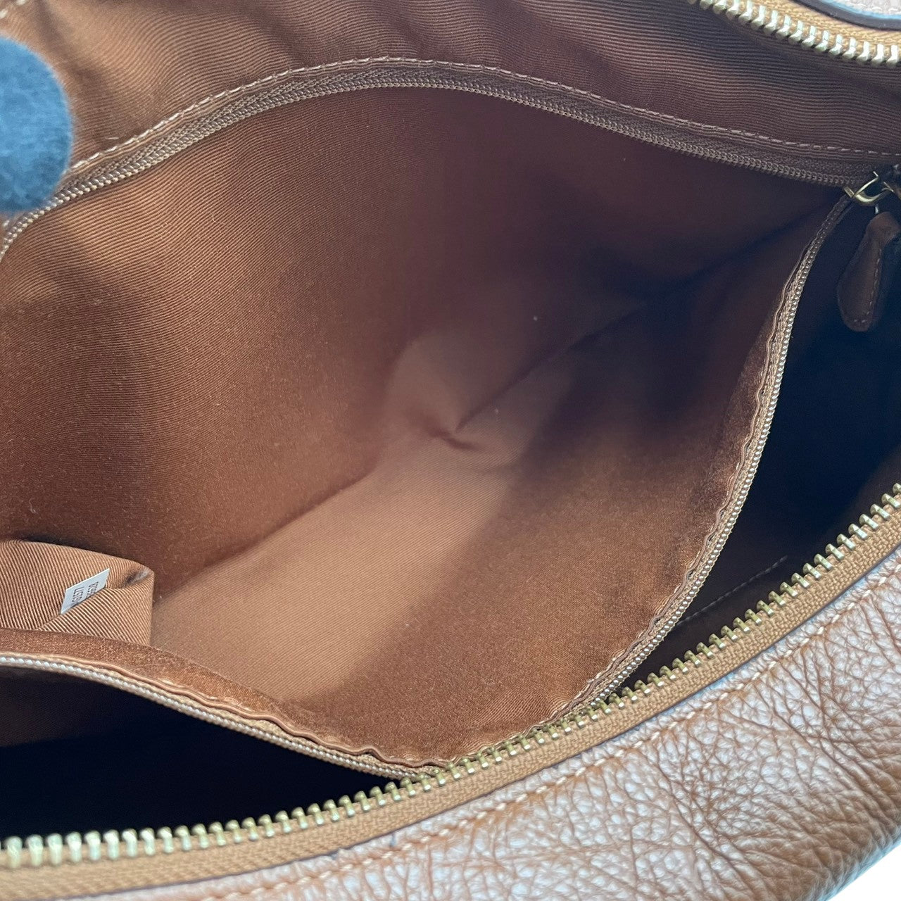 【美品】コーチ COACH ハンドバッグ レザー 本革 ペブルドレザー ブラウン 茶色 ゴールド金具 F36628 ホーボーバッグ セレステ ワンショルダー 肩掛け レディース カジュアル エレガント 上品 通勤 通学 ビンテージ風 クラシック シボ革 S66